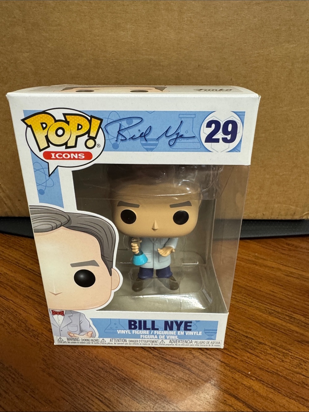 Funko Pop! Icons Bill Nye Blue White Figure (#29)